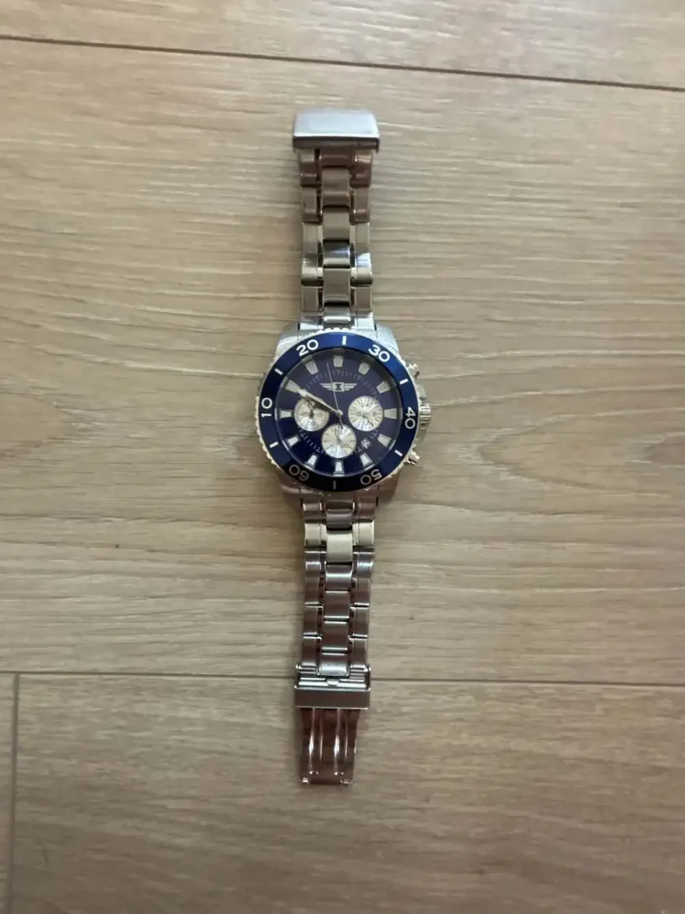 Invicta Pro Diver Chronograph Stainless Steel Blue Dial Watch